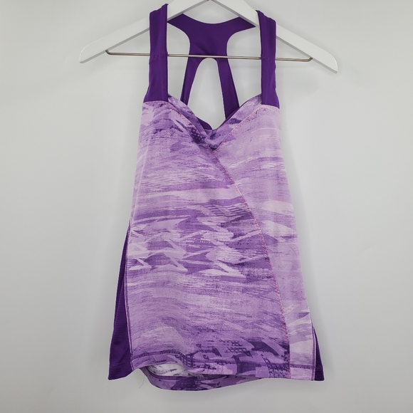 The North Face Tops - North Face Purple Strappy Workout Tank Builtin Bra